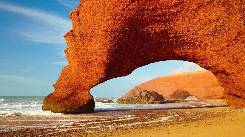The Red Arches of Legzira Beach, Morocco